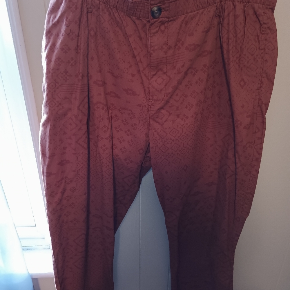 Women's Brown Patterned Pants